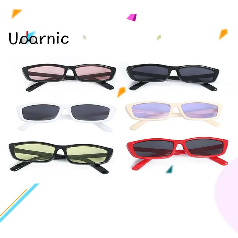 Солнцезащитные очки унисекс в стиле стимпанк тонкая Прямоугольная оправа