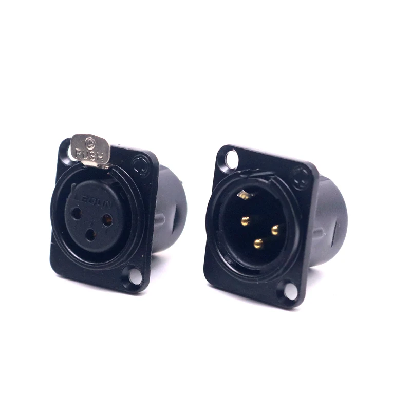 2 шт латунная позолоченная штепсельная вилка hi end XLR 3 контактная шасси для