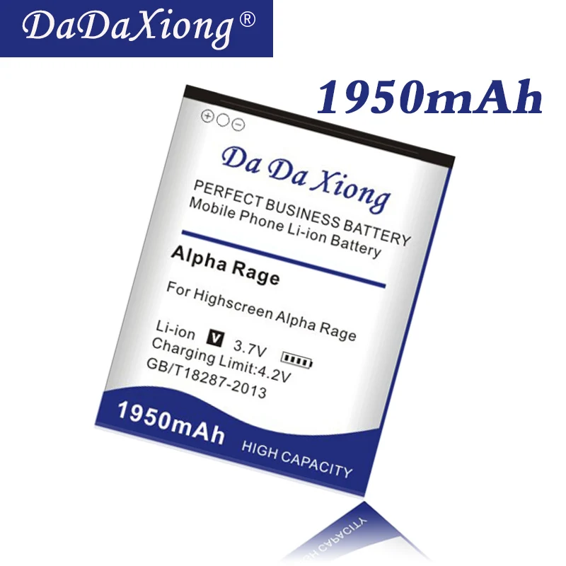 Оригинальный аккумулятор Alpha Rage 1950 мАч для сотового телефона Highscreen