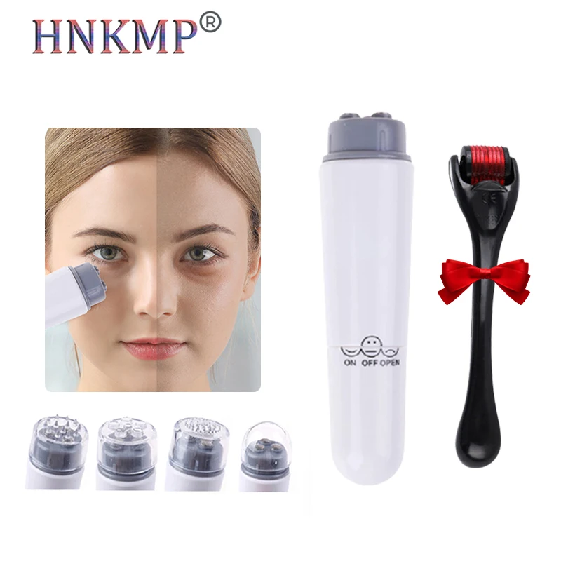 

HNKMP Roller Massager 360 Rotate Thin Face Full Body Shape Massager Lifting Wrinkle Remover Facial Massage Relaxation Tool 4Tips