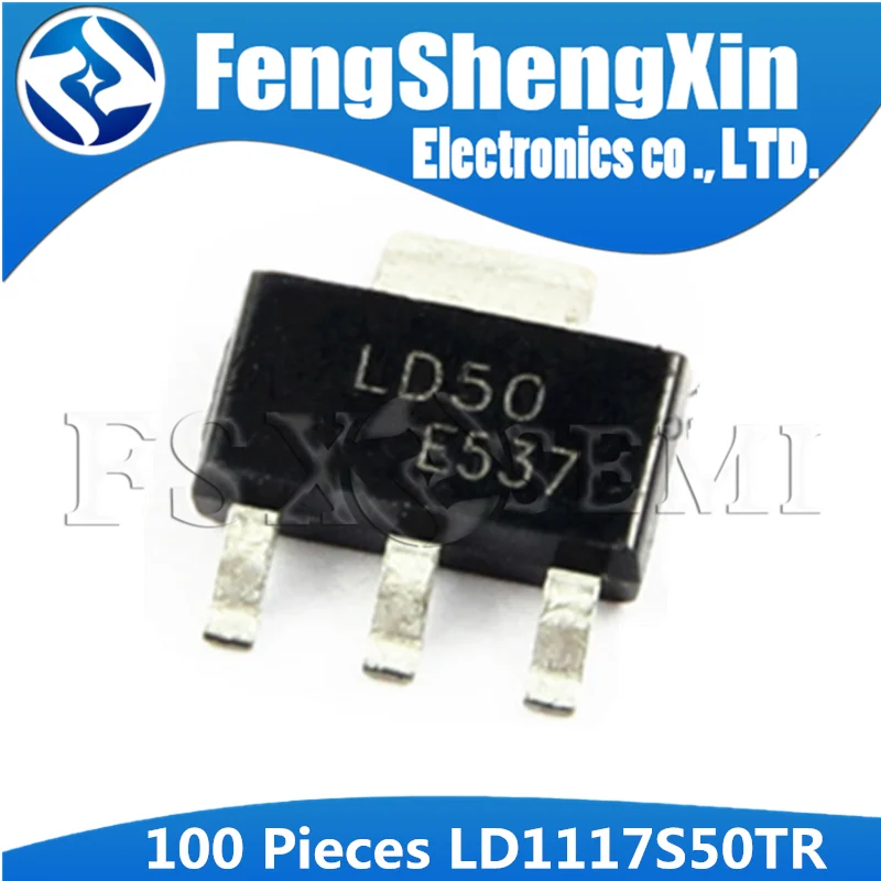 

100PCS LD1117S50TR SOT-223 LD1117S50 SOT LD50 SOT223 SMD LOW DROP FIXED AND ADJUSTABLE POSITIVE VOLTAGE REGULATORS IC