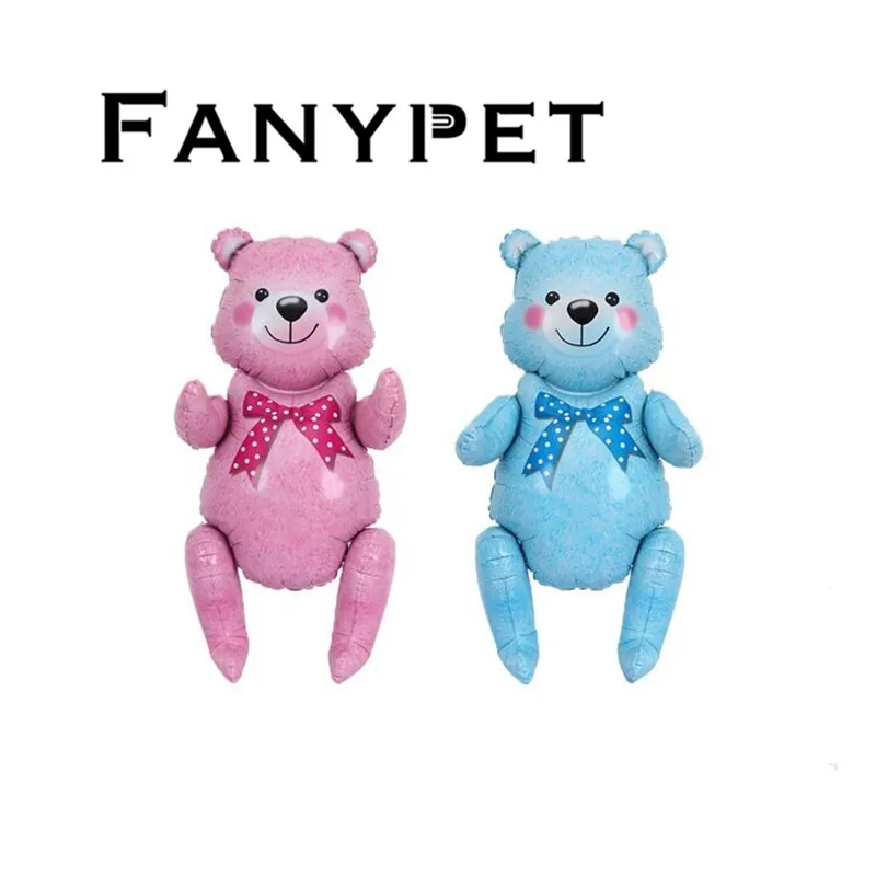 Большие 3D мишки из фольги счастливые шары ко дню рождения надувные детские