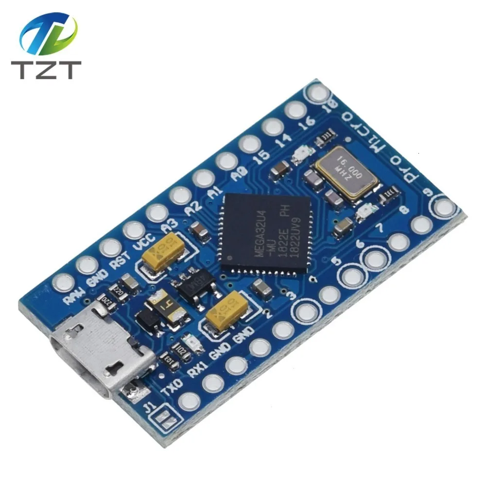 Завеса Pro Micro ATmega32U4 5V 16 МГц заменить ATmega328 для arduino Pro Mini с 2 Row штыревые для Leonardo Mini Usb Интерфейс