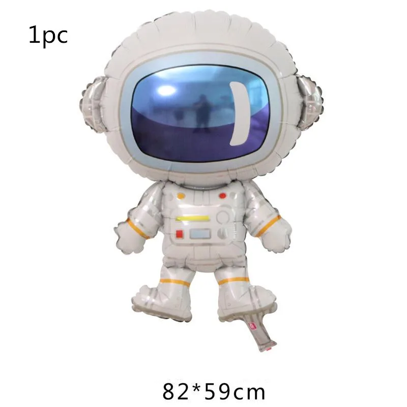 1pc astronaut GIHOO 5 шт космонавты и ракеты корабль фольгированные шары космическое пространство с днем рождения галактика вечерние украшения Дети воздушный шар детский душ - Цвет: 1pc astronaut
