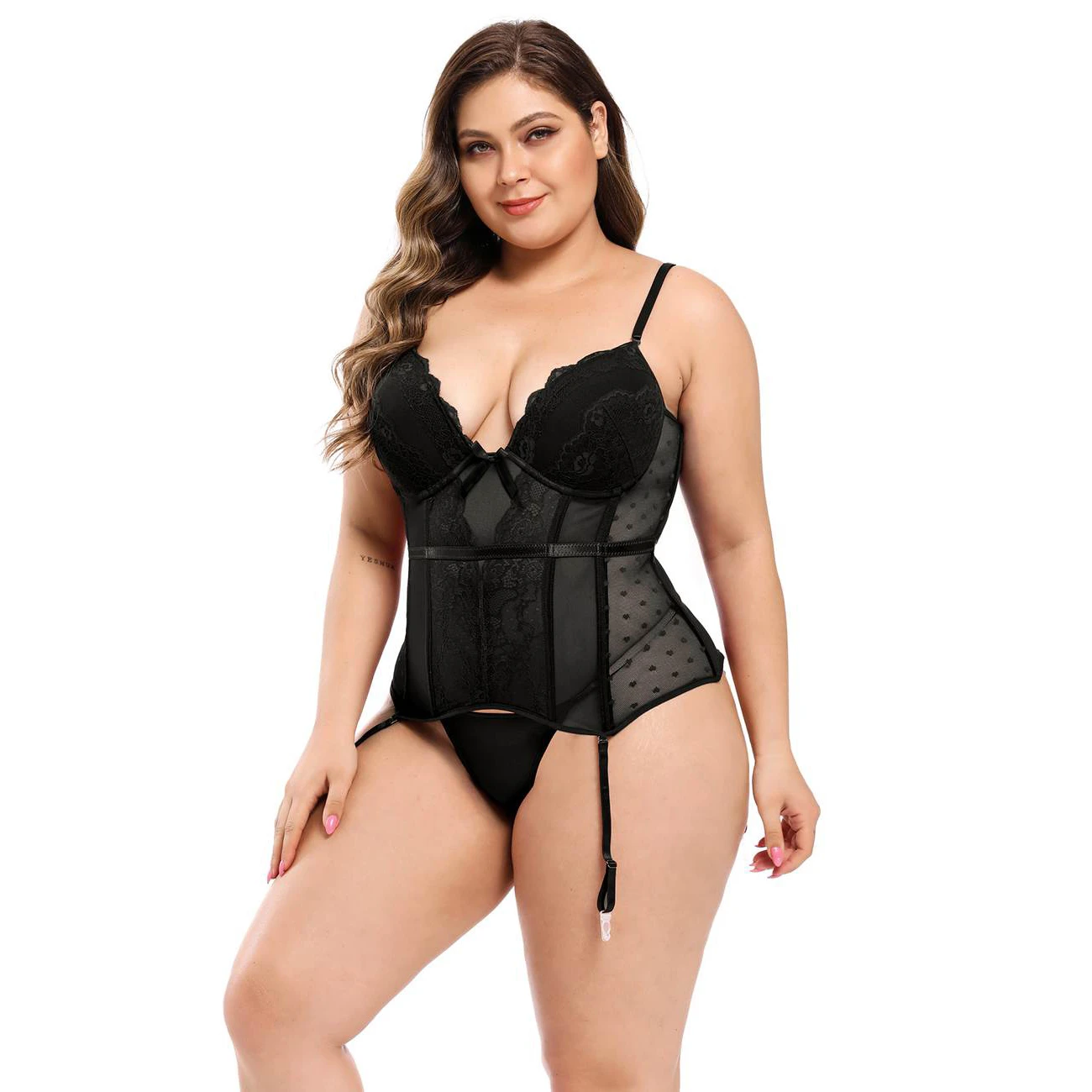 Пикантное нижнее белье Comeonlover корсет для женщин большие размеры 6xl 5xl прозрачный с