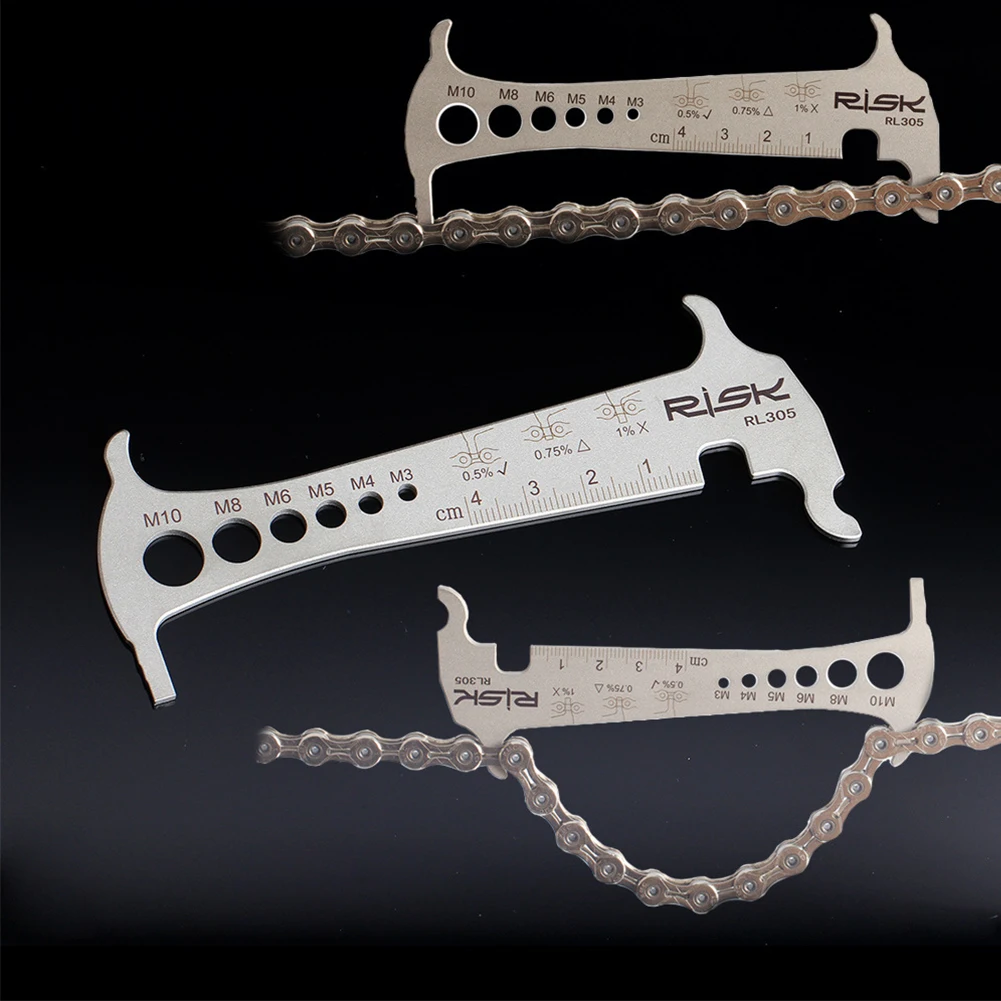 

Bicycle Chain Wear Checker Indicator Repair Tool Mountain Road Chains Gauge Measurement Ruler Replacement Bicycle Accessories