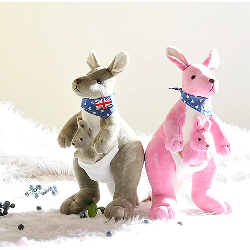 32см австралийская игрушка-плюшевый кенгуру милый творческий мама и ребенок наполненные игрушки детский подарок на день рождения.