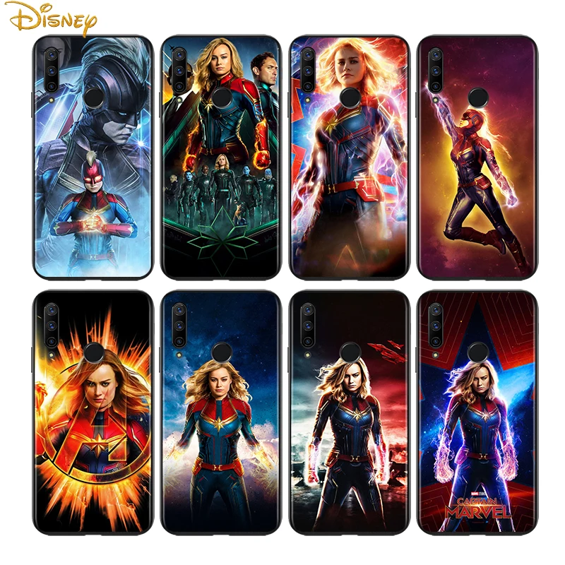 

Captain Marvel for Huawei Honor 30 20 10 9S 9A 9C 9X 8X MAX 10 9 Lite 8A 7C 7A Pro Silicone Black Phone Case
