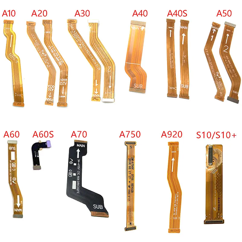 Для Samsung A10 A20 A30 A40 A40S A50 A60 A70 A750 A920 S10 Plus + Материнская плата ЖК-дисплей гибкий кабель