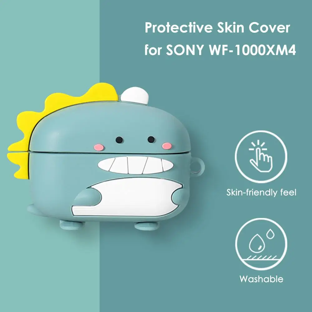 

Silicone Protection Earphones Cases For WF-1000XM4 Case Cute Cartoon Wireless Bluetooth-compatible Headset Cover For WF-1000XM4