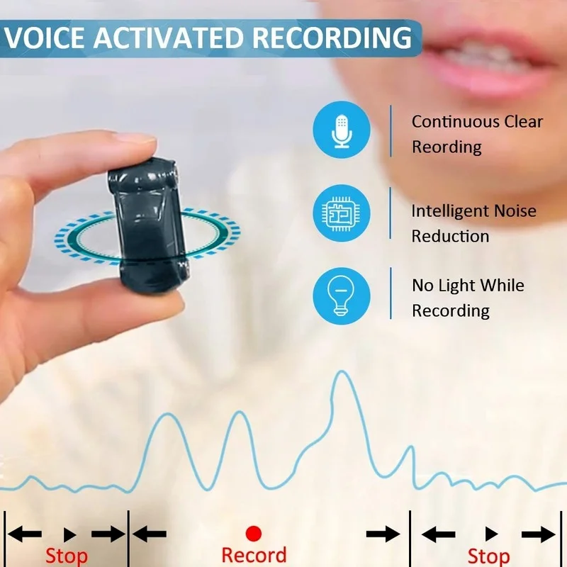 

2400 Hours Recording Capacity Audio Recorder 32GB Mini Recorder Keychain Is Suitable for Children Classrooms Lectures Meetings