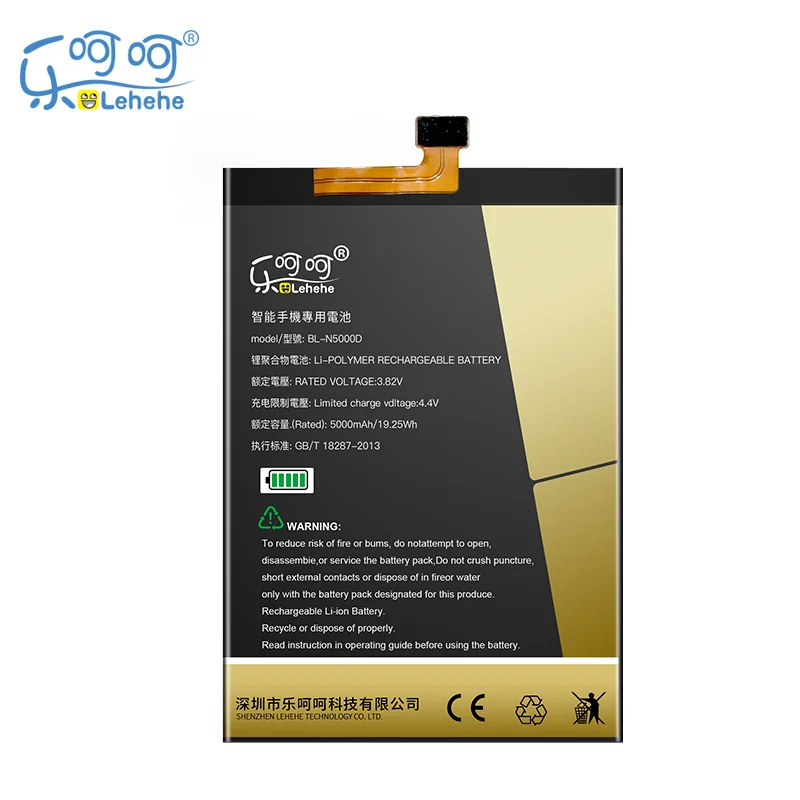 

New LEHEHE BL-N5000D Battery for GiONEE M6 GN8003 M6plus GN8002 5000mAh with Tools Gifts