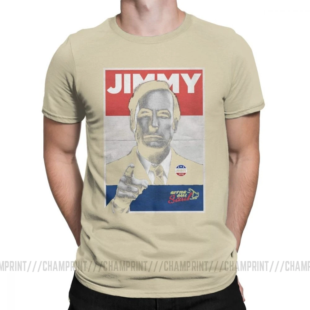 Мужские футболки с надписью «Vote Jimmy The Lawyers Better Call Saul», футболки с коротким рукавом для сериала Goodman, футболки из чистого хлопка - Цвет: Хаки