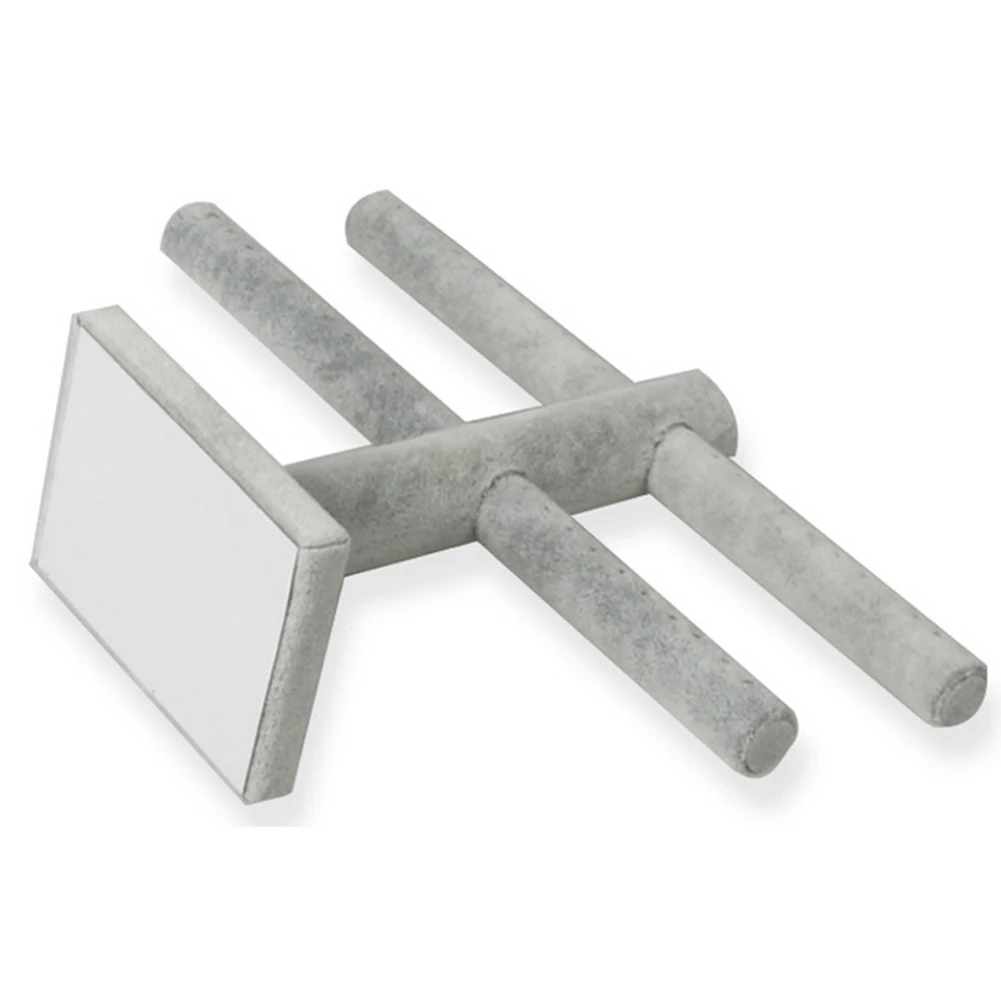 2-уровневая Т-образная бархатная Подставка для ювелирных изделий витрина