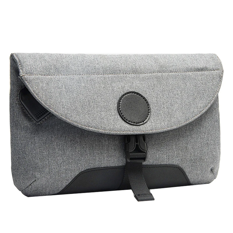 Мужская нагрудная сумка на молнии с usb-портом для путешествий черная