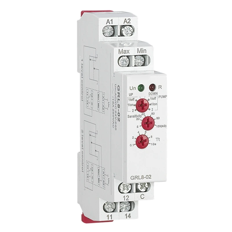 GRL8 регулятор уровня воды реле жидкости 10A AC DC 24V 220V Широкий диапазон напряжения
