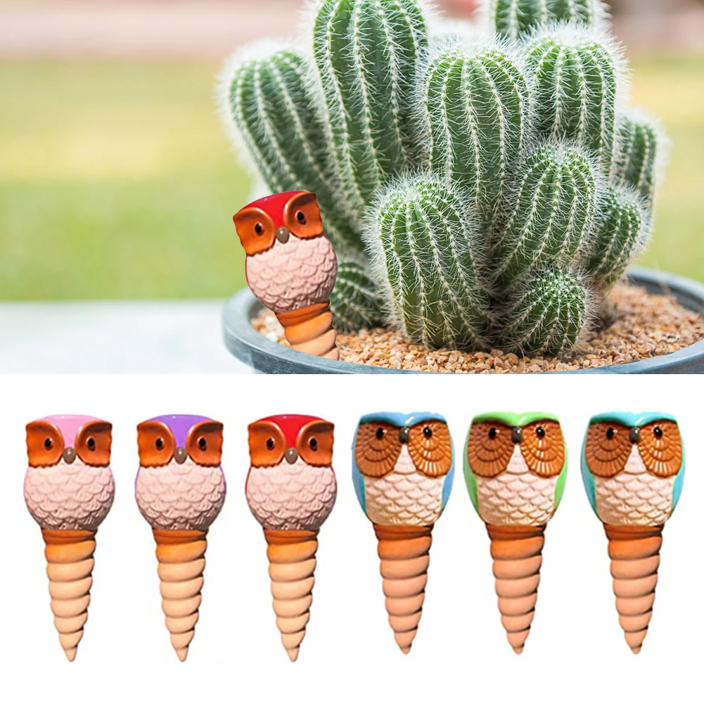 

6pcs/set Patio Plant Travel Flowers Self Watering Yard Automatic Drip Irrigation System Clay Indoor Outdoor Multifunction Garden