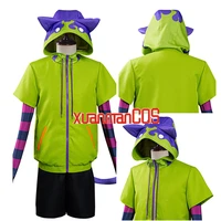sk8 the infinity anime miya chinen cosplay hooded zipper costume short wig hoodie jacket tail gloves party outfits sk eight suit