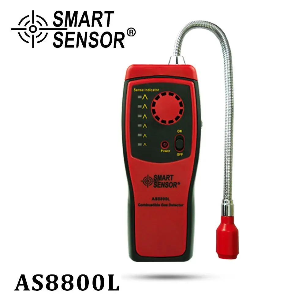 

High Sensitivity Handheld Natural Gas Detector Combustible Gas Leakage Location Analyzer Indication Light Alarm Buzzer