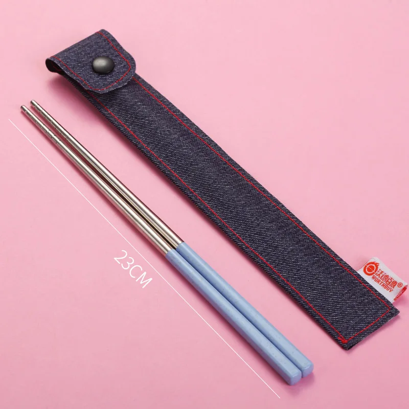 

WORTHBUY Chinese Metal Chopsticks 304 Stainless Steel Chopsticks Portable Travel Chop Stick Reusable Food Sticks For Sushi Hashi