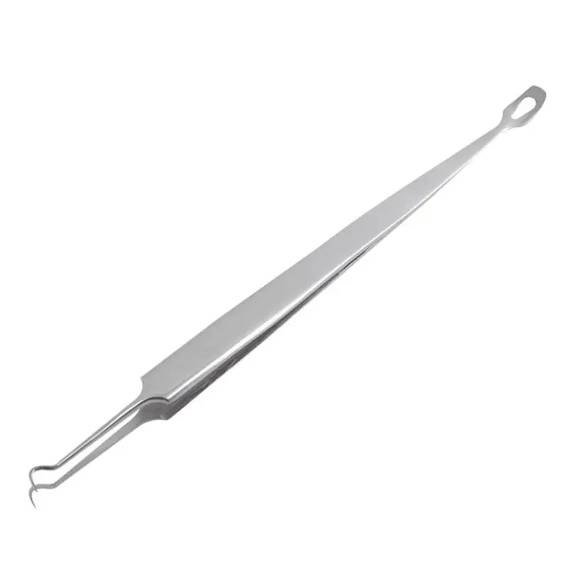 

Stainless Steel Double-End Curved Blackhead Remover Tweezers Acne Extractor Clip K3NE
