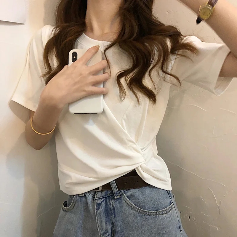 

Small 150cm Summer Wear 2020 New Women's Short Sleeve T-shirt Summer Short Top with Wide Leg Pants Summer 155