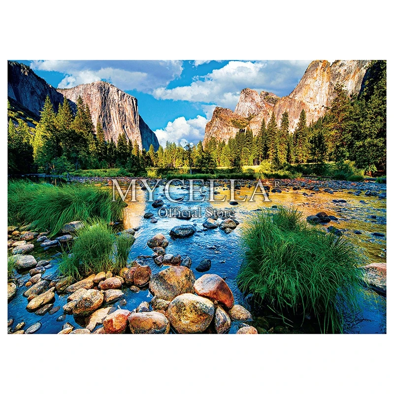 Алмазная 5d живопись сделай сам пейзаж и реки в национальном парке Yosemite подарок