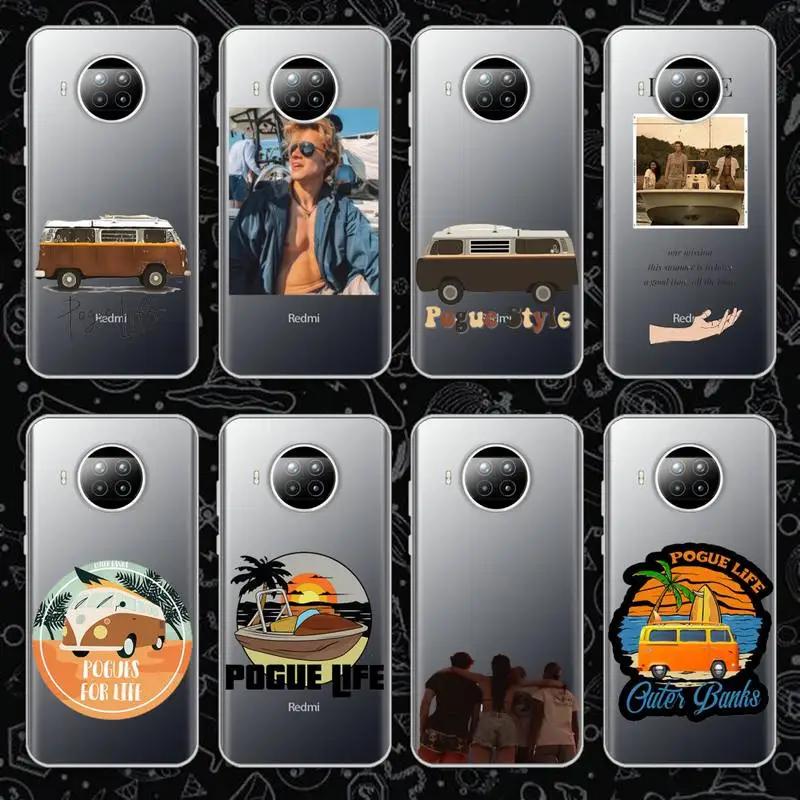 

Outer Banks - Livin' the Pogue Life Phone Case Transparent for Xiaomi mi Redmi note 10 t 8 9 pro lite 11 Samsung S 8 9 10 20