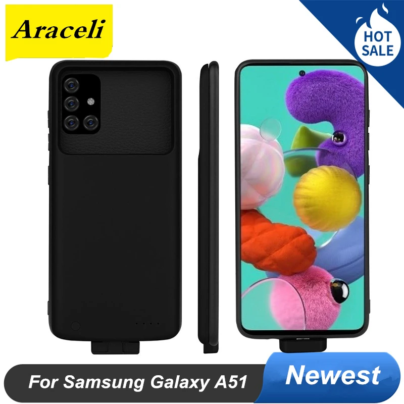 5000 мАч для Samsung Galaxy A51 4G чехол аккумулятора и умный внешний аккумулятор зарядного
