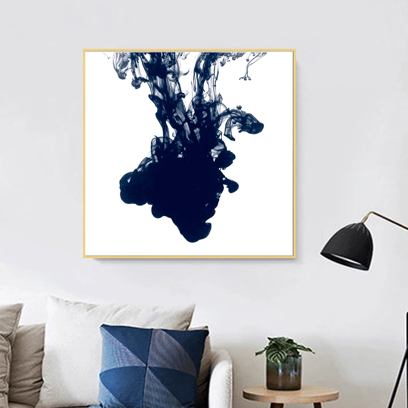 Новый китайский темно-синий и белый чернила Жидкостная Диффузия траектория