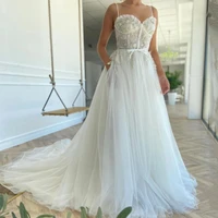 fairy luxury korean wedding dresses beads lace wedding gowns sweetheart bow princess vintage bridal dress 2021 robe de mariage