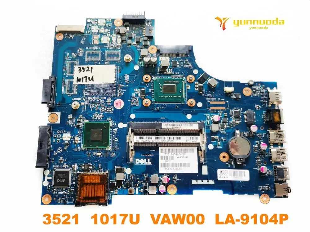 Original for DELL 3521 laptop motherboard 3521  1017U  VAW00  LA-9104P  tested good free shipping