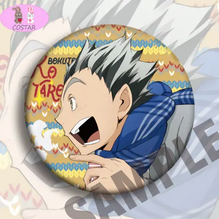 

COSTAR 1PC 58MM Anime Cartoon Haikyuu!! Pin Brooch Badge Pins for Backpack Cosplay Accessories Decor Collectible Boy Girl Gift