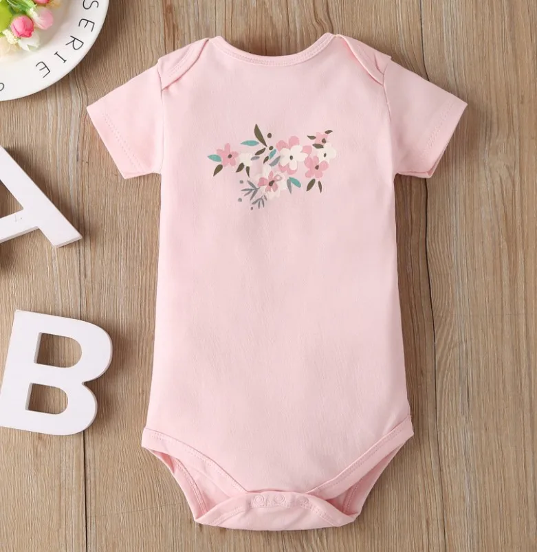 

Hot selling 2021 summer babywear jumpsuit newborn girl boys outfit several colors infant cotton clothes