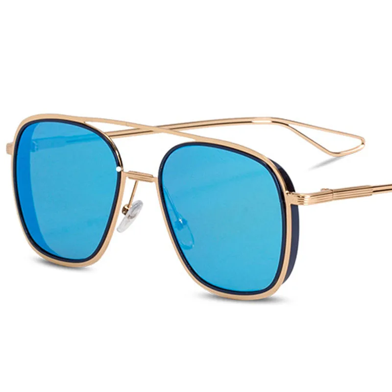 2019 Ретро квадратная металлическая рама солнцезащитные очки женские высокого качества для дизайна бренда