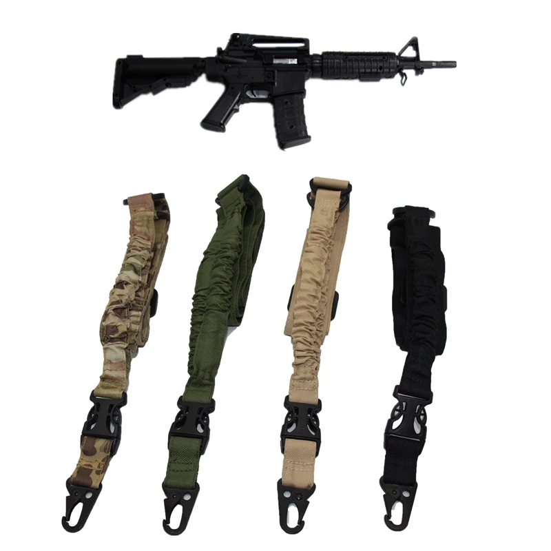 Тактический один 1 Единая точка винтовка Слинг Airsoft M4 AR 15 AK47 M16 ружьё пистолет Sling