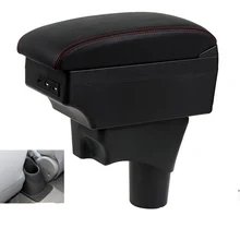 For nissan sunny armrest box central Store content box car-styling decoration accessory with cup holder USB
