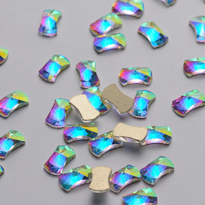 Pillow-6x10mm 30pcs Golden Back AB Color Flatbacks No-Hotfix Rhinestones CRYSTAL Nail Art Crystal Flat Back Rhinestones For Nails - Цвет: Pillow-6x10mm