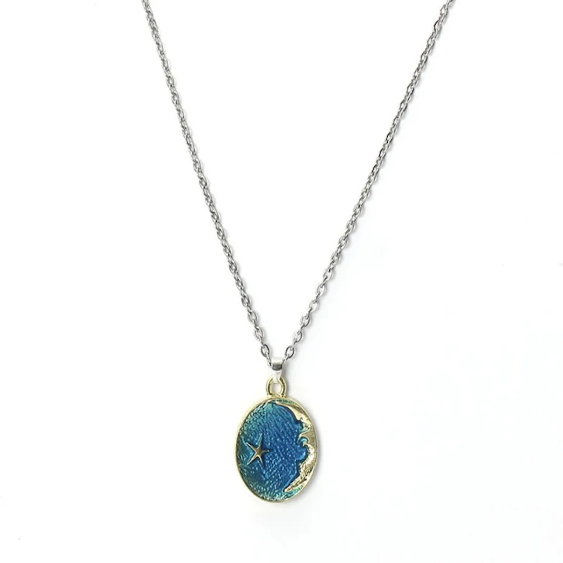 

Cute Puppy Dog Necklace Girl Heart Tong Qu Earth Cool Disco Lovers Pendant Cute Animal Starry Sky Choker