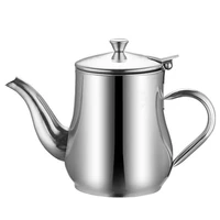 stainless steel teapot with filter kitchen oil filter pot liquid seasoning container coffee holder tea kettle kitchen accessorie