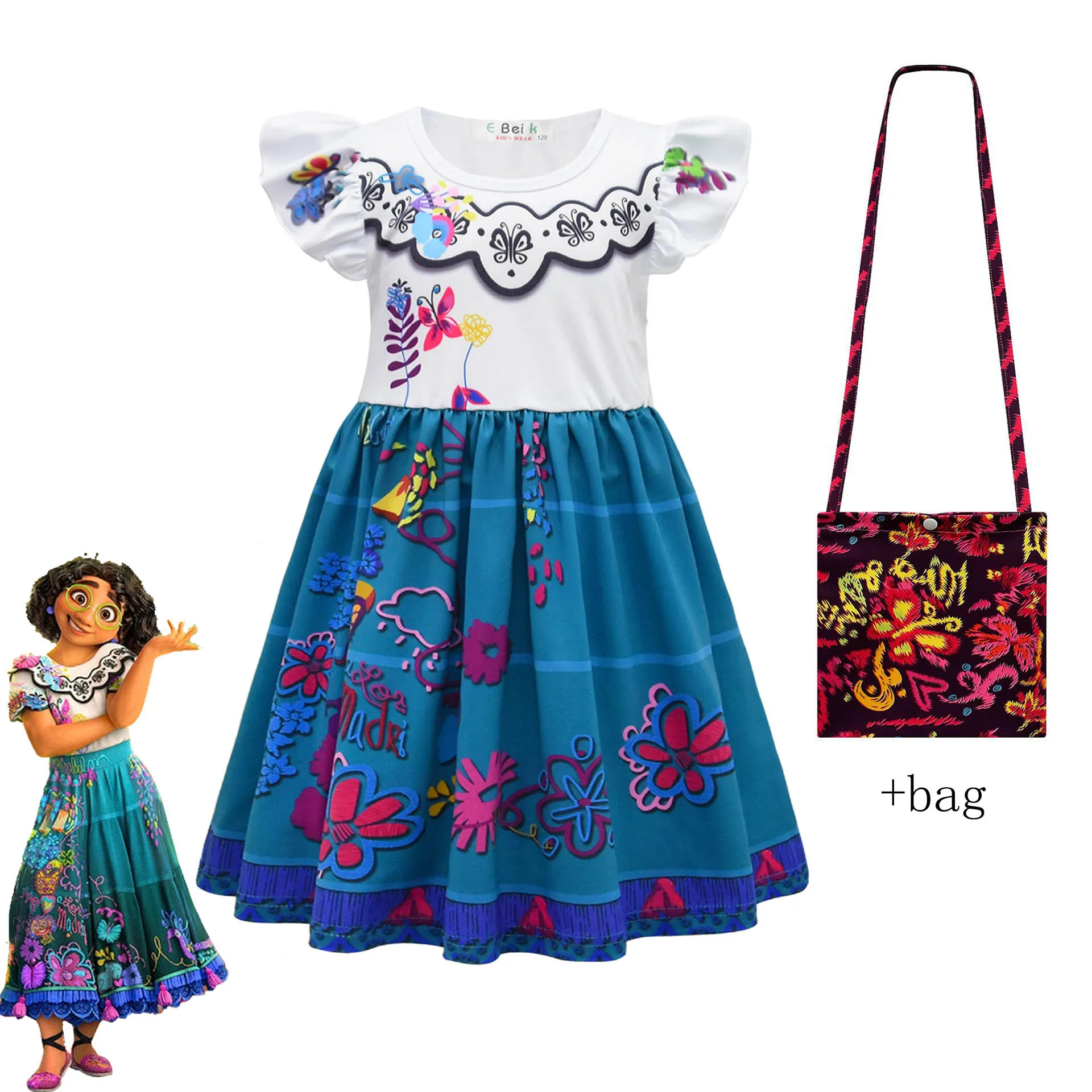 

Детское платье с коротким рукавом, для девочек