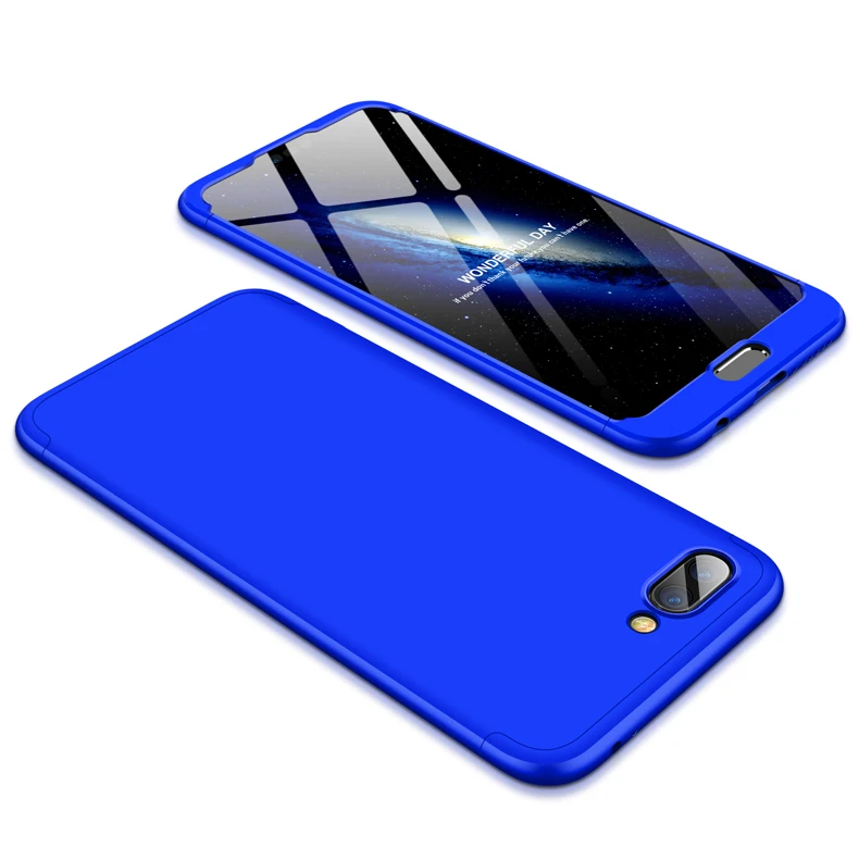 Для huawei Honor 10 чехол COL-L29 Honor 20 s чехол 360 Защитный противоударный чехол для Funda Honor 10 Lite 20 Pro 10i 20i 20 s Honor20 s - Цвет: Синий