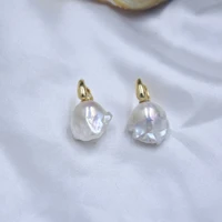 baroque shaped pearl female earrings 925 white fungus hook earrings french retro ear hook earrings designer models