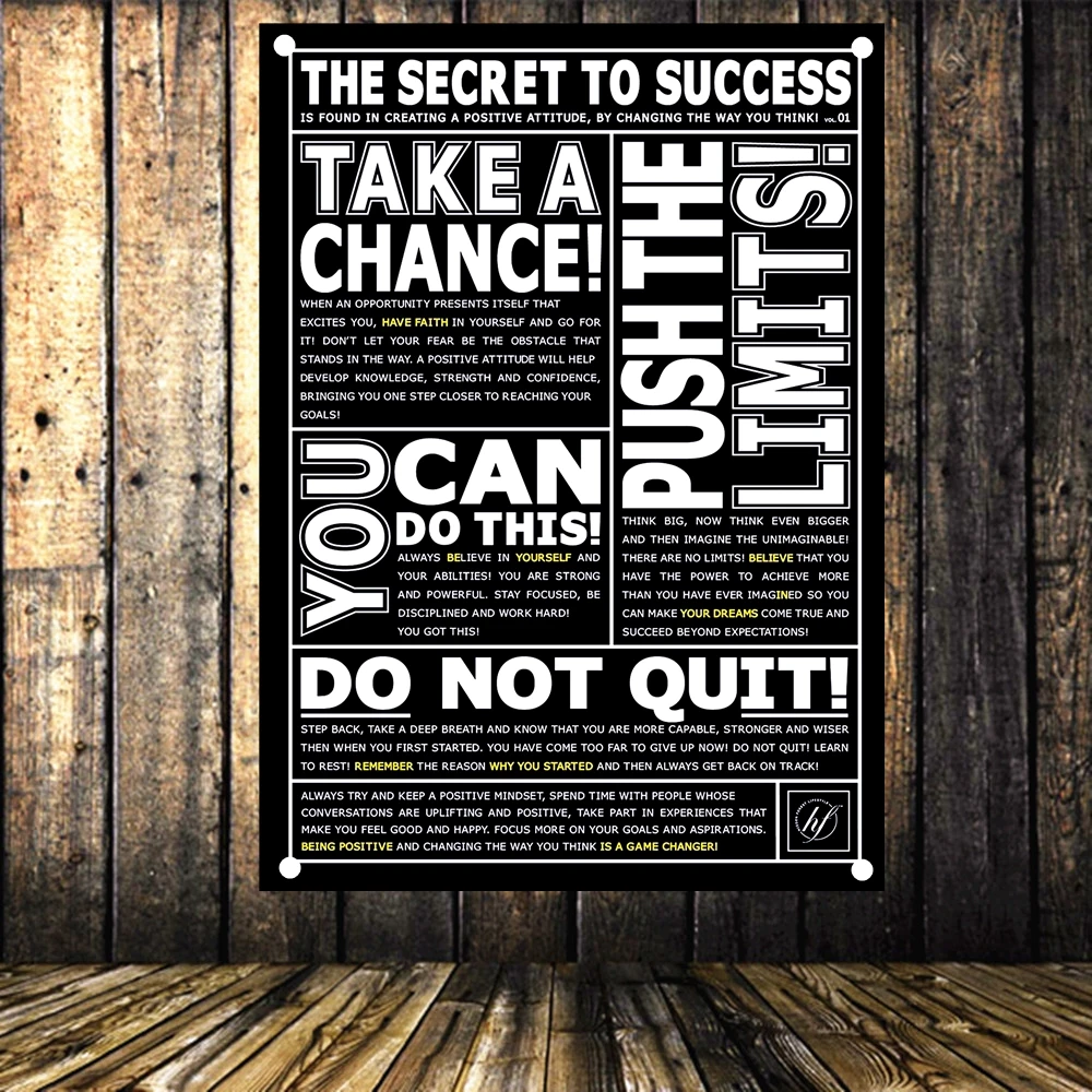 Motivational Flags &amp Banners Wall Hanging Poster for Office Decor College Dorm Teachers Classroom Gym Workout School! H7 | Дом и сад