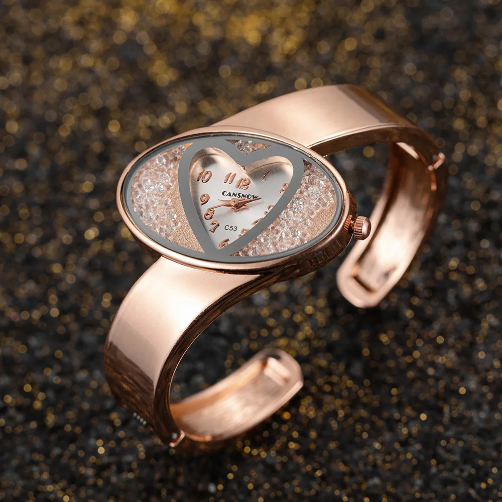 Женские креативные часы роскошный браслет зеркальный Циферблат из нержавеющей