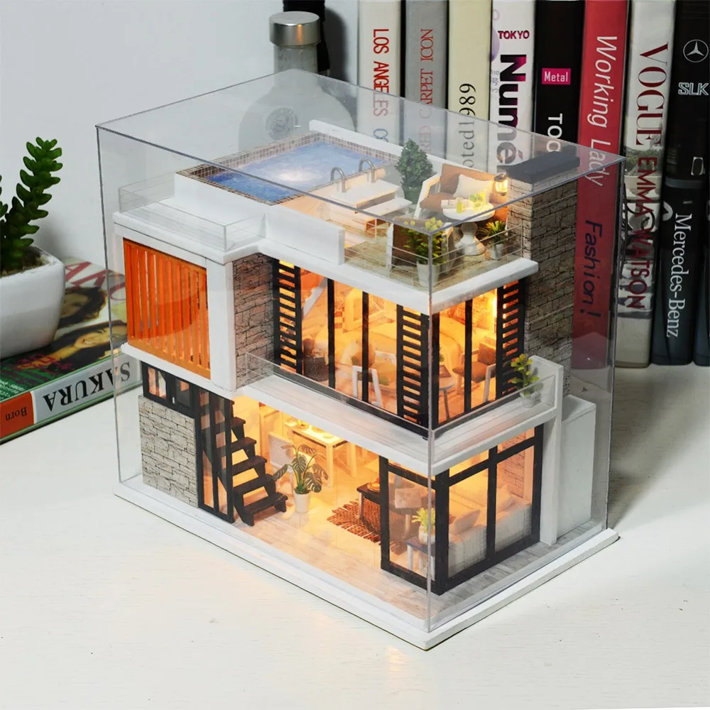 IiE CREATE Dollhouse K036 Набор для творчества с подсветкой и пылезащитным покрытием