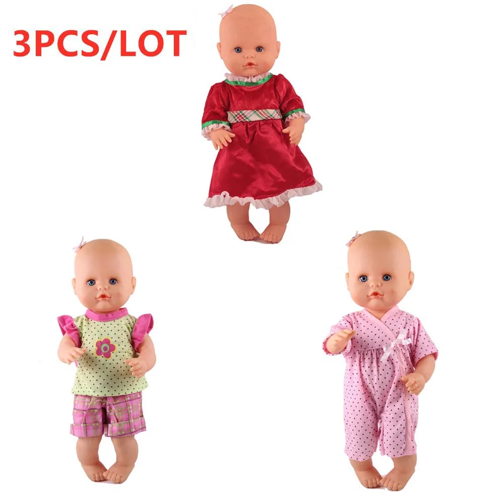 3PCS outfits4 Одежда для кукол, 3 шт./лот, Одежда для кукол, Nenuco, аксессуары, подходят для 33-35 см, 14 дюймов, Nenuco, кукла Nenuco y su Hermanita, аксессуары для кукол - Цвет: 3PCS outfits4