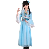 hanfu dress girls chinese folk dance costume childrens traditional fairy clothing for kid