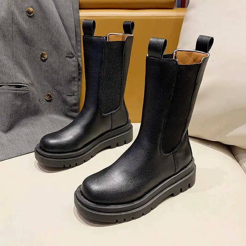 

Martin boots women's new thick soled thick heeled chimney boots in spring and autumn 2021