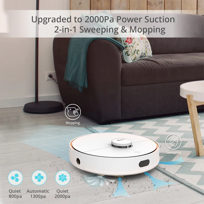 360 Robot Vacuum Cleaner S7 2650Pa Mop Off-limit Area Memory Cleaning Anti-drop Voice Control by Tmall WizardElf Alexa PK Xiaomi | Бытовая
